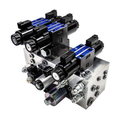 Alumínio 6061 7075 válvula hidráulica integrada de múltiplos válvula hidráulica válvula solenoide